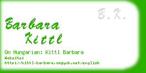 barbara kittl business card